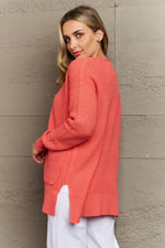 Piper Bright & Cozy Waffle Knit Cardigan