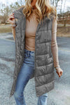 Stormi Longline Hooded Sleeveless Puffer Vest