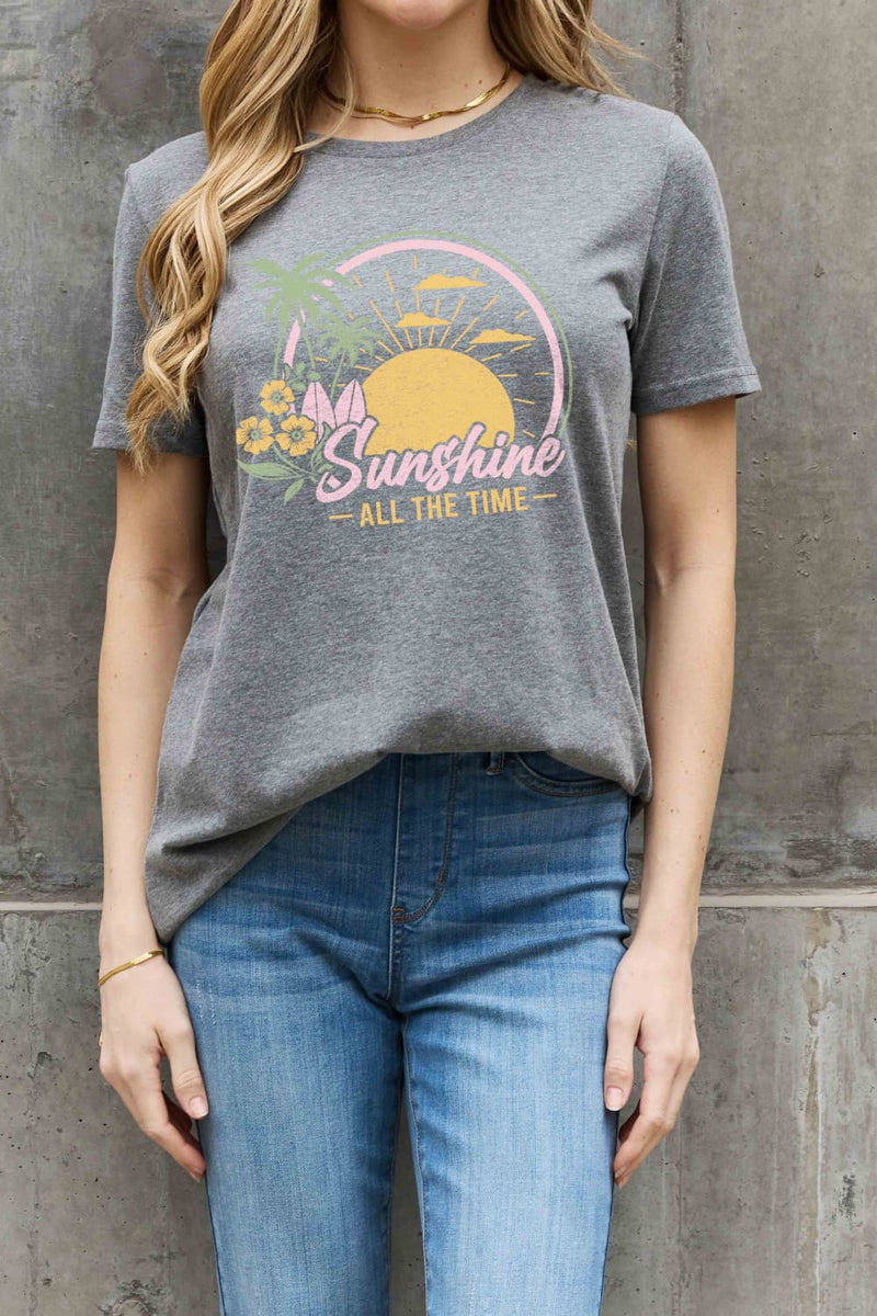 SUNSHINE ALL THE TIME Graphic Cotton Tee