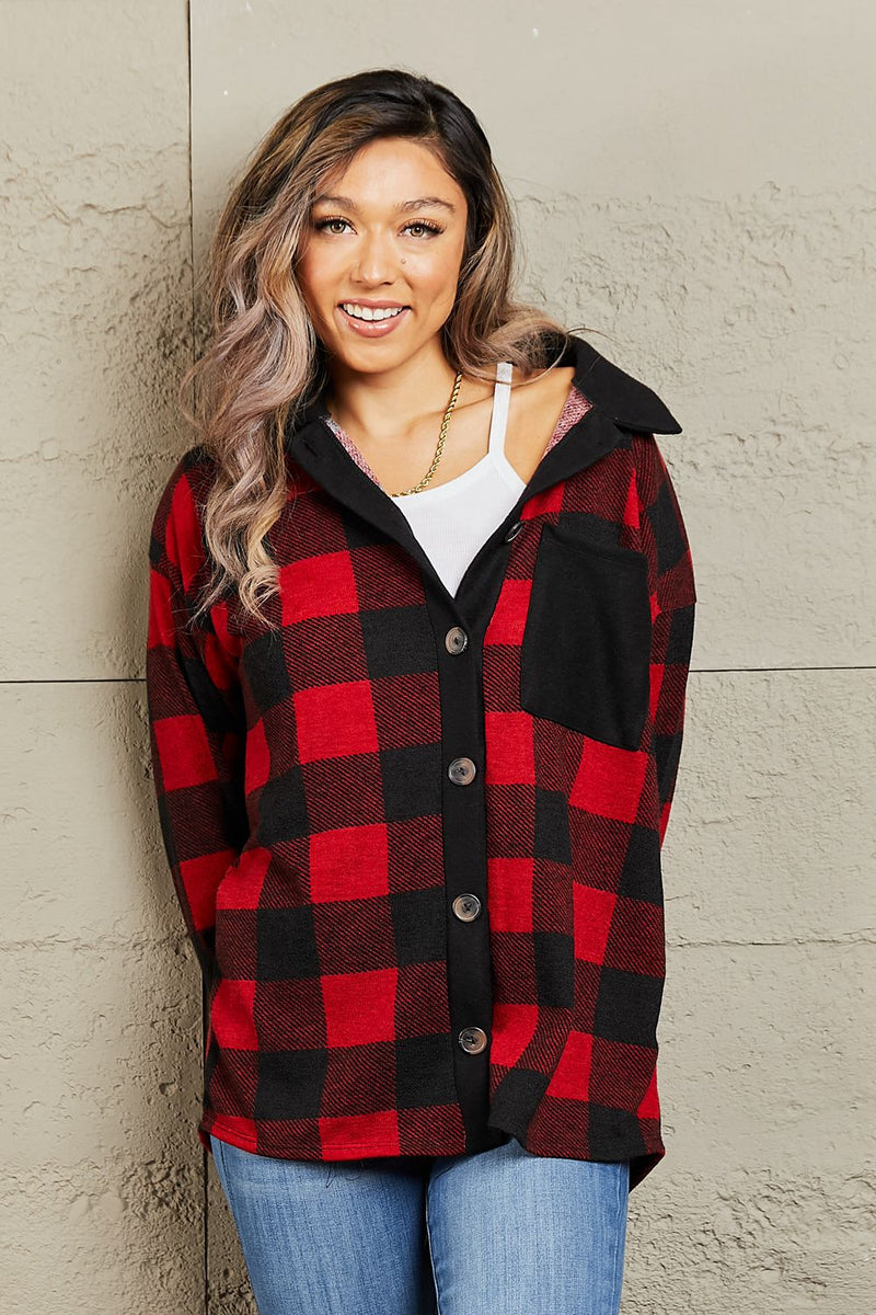 Make It Last Contrast Plaid Shacket