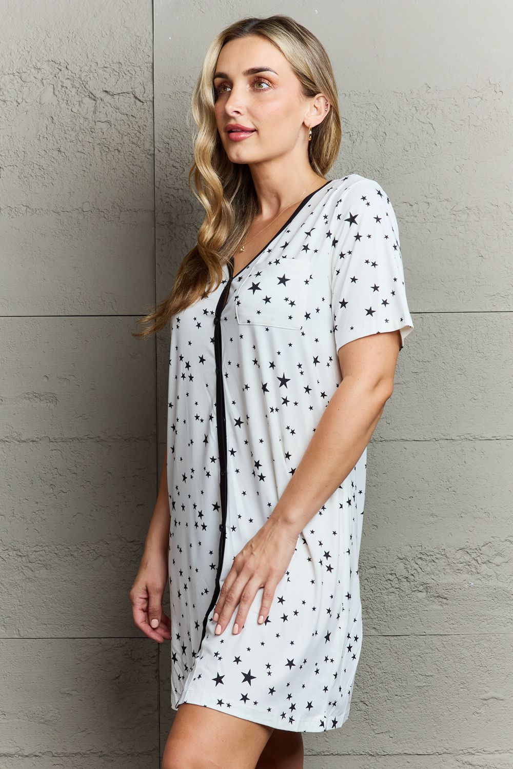 Hailey Button Down Sleepwear Dress