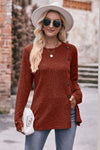 Desiree Ribbed Buttoned Long Sleeve Tee