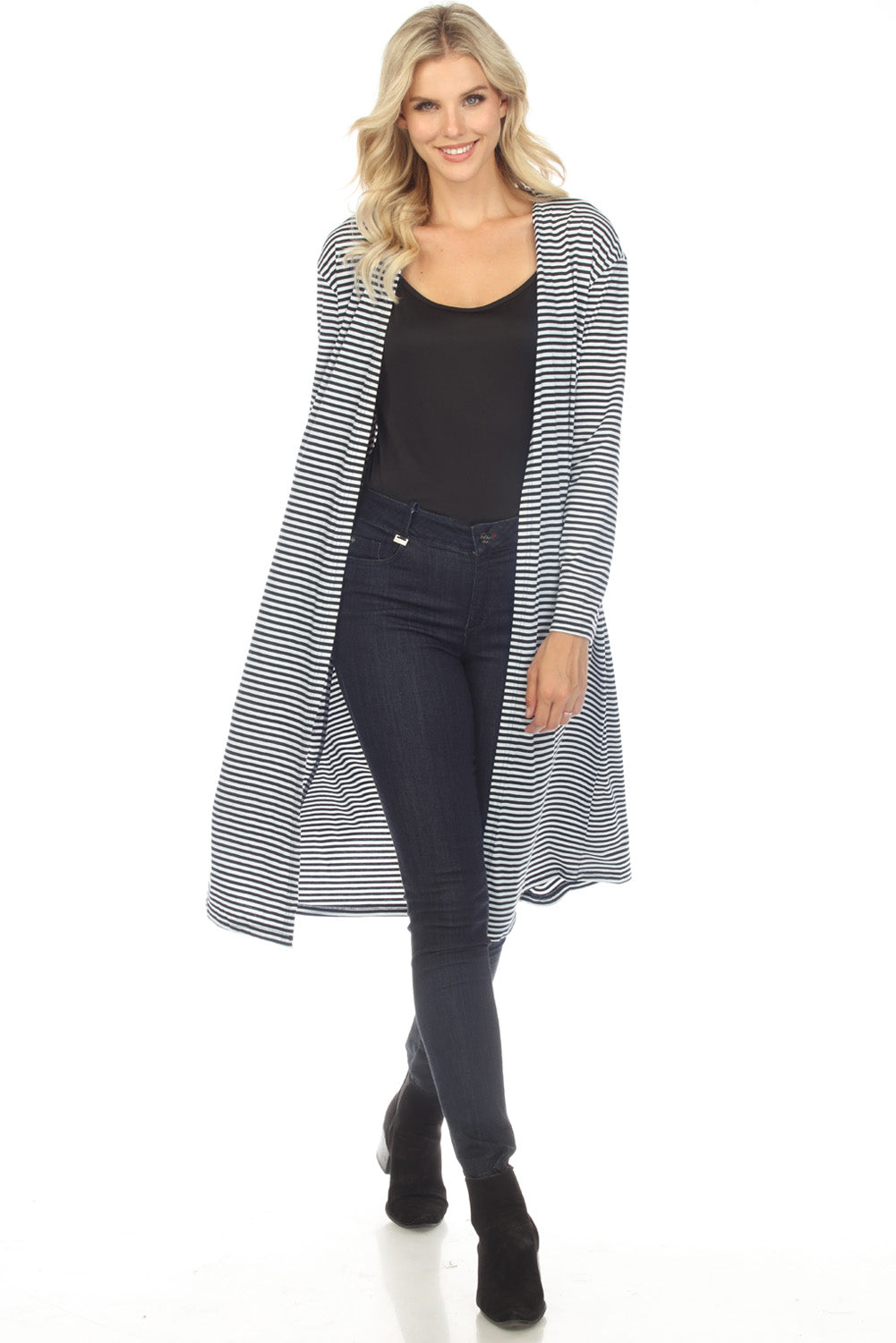 Gabriella Striped Long Sleeve Cardigan