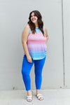 Love Yourself Multicolored Striped Sleeveless Top