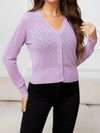 Alicia V-Neck Buttoned Knit Cardigan