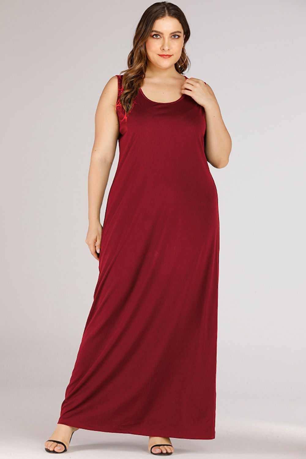 Plus Size Scoop Neck Maxi Tank Dress