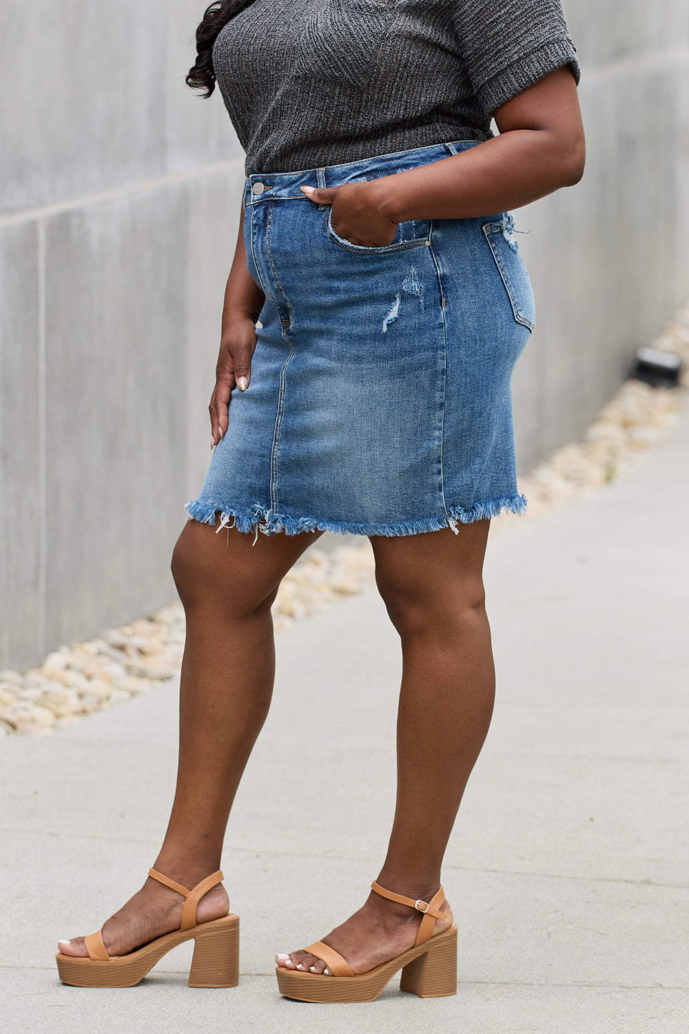 RISEN Amelia Denim Mini Skirt