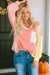 Charlotte Color Block Dropped Shoulder Sweatshirt