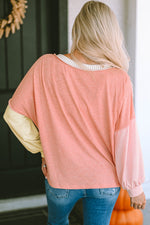 Charlotte Color Block Dropped Shoulder Sweatshirt