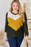 Nadia Colorblock V-Neck Blouse