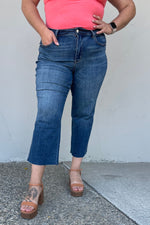 Renee Medium Wash Wide Leg Cropped Judy Blue Jeans