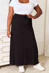 Reya Soft Rayon Drawstring Waist Maxi Skirt Rayon