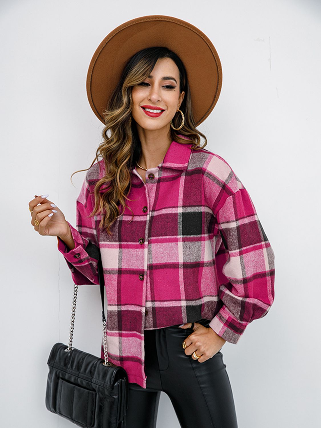 Penelope Plaid Button-Down Jacket