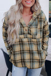 Reese Plaid Buttoned Hoodie