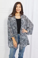 Snake Print Chiffon Kimono