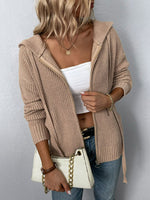 Delaney Zip-Up Hooded Cardigan