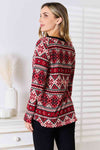 Serenity Snowflake Print Long Sleeve Top