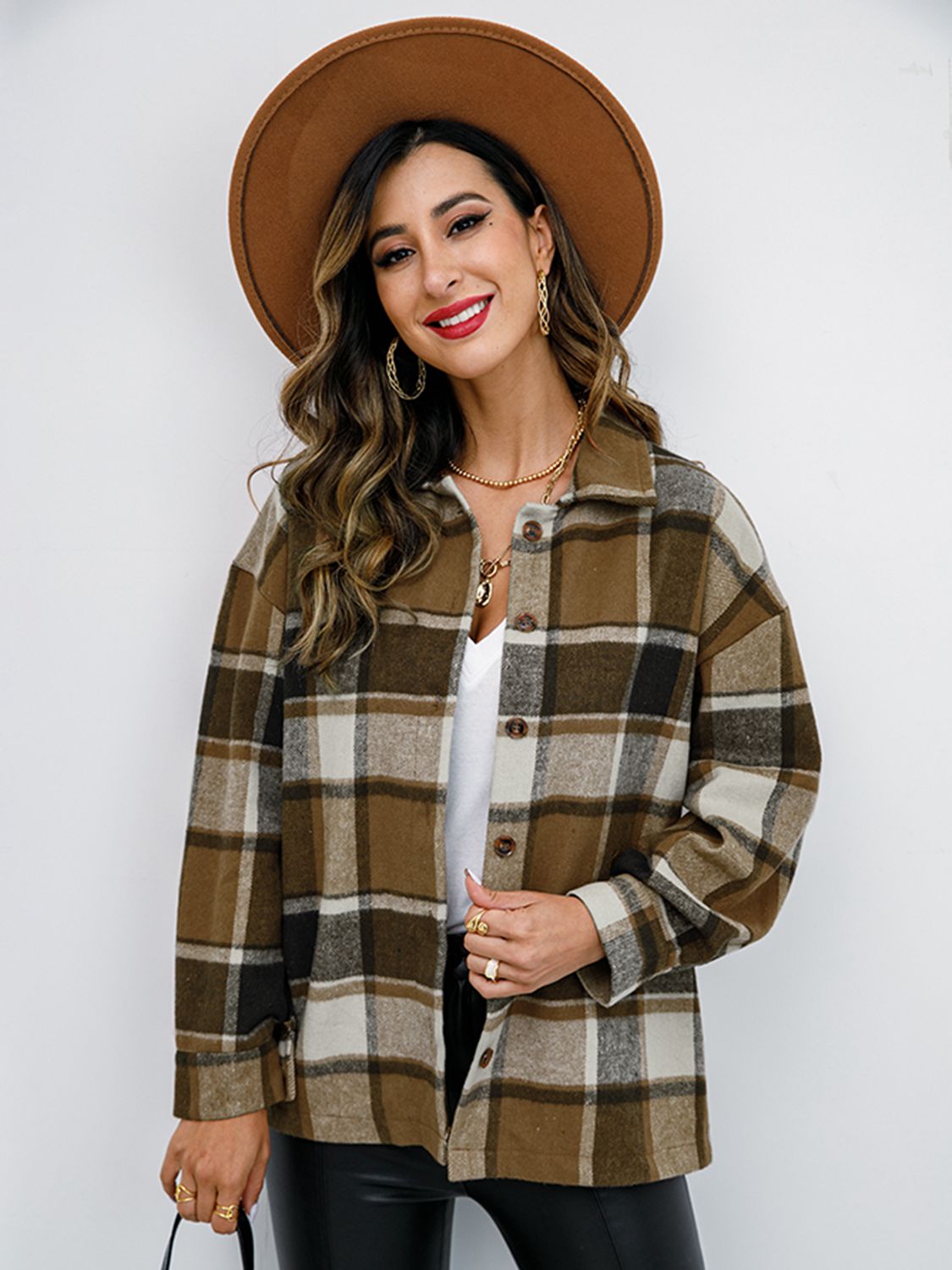 Penelope Plaid Button-Down Jacket