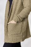 Falling For You Popcorn Cardigan in Olive