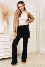 Rachel Openwork Horizontal Ribbing Cardigan