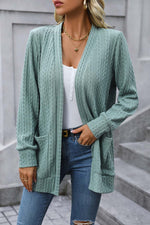 Wrenley Cable-Knit Cardigan with Pockets
