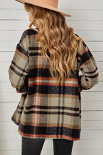 Emmie Plaid Pocketed Button Down Shacket