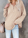 Janelle Buttoned Drop Shoulder Top