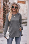 Desiree Ribbed Buttoned Long Sleeve Tee