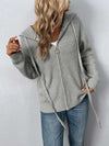 Delaney Zip-Up Hooded Cardigan