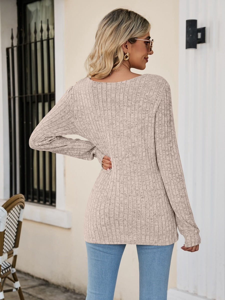 RaeAnn Ribbed Long Sleeve Top