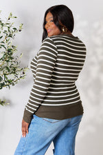 Maya Striped Snap Down Cardigan