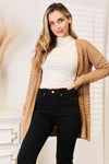 Rachel Openwork Horizontal Ribbing Cardigan