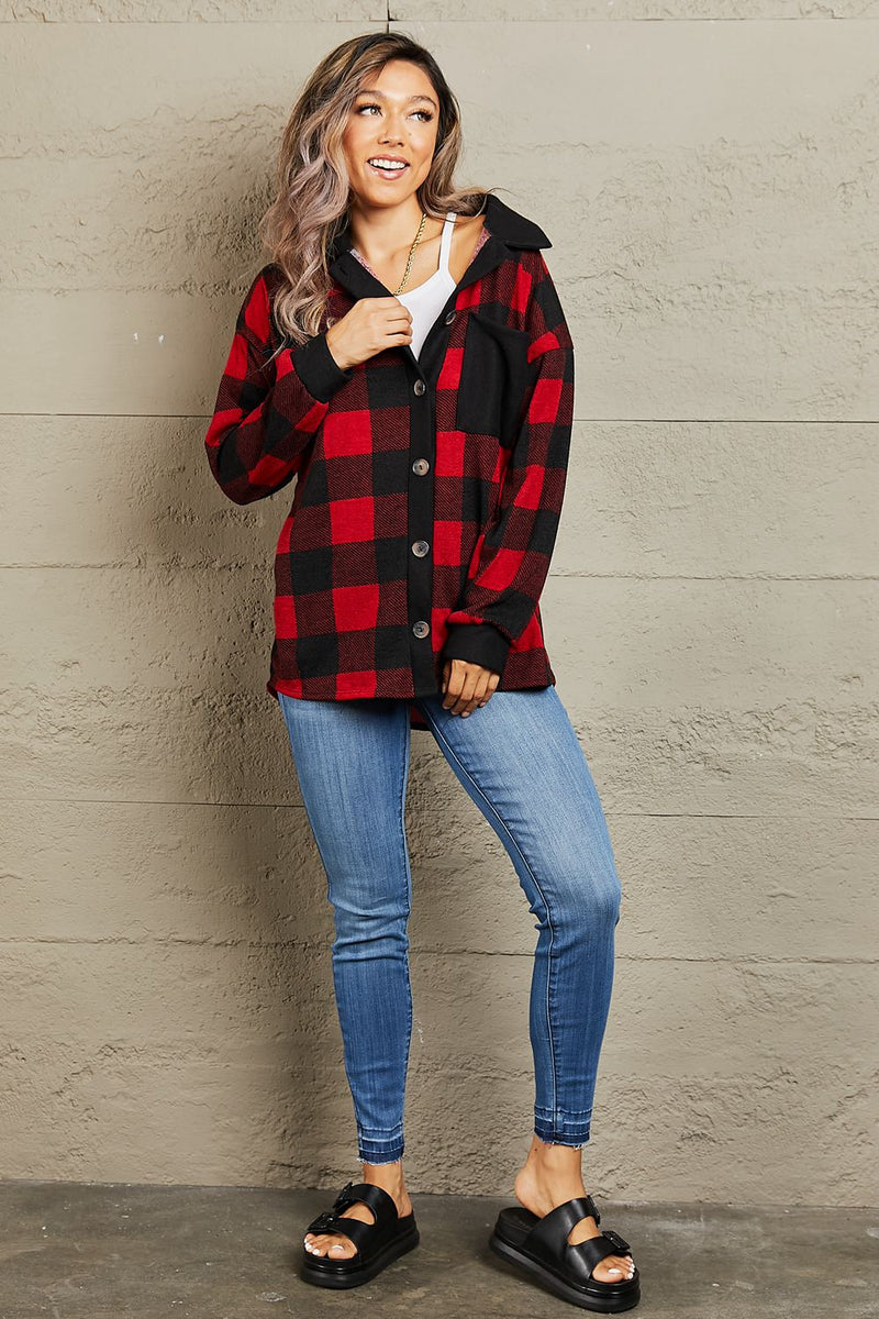 Make It Last Contrast Plaid Shacket