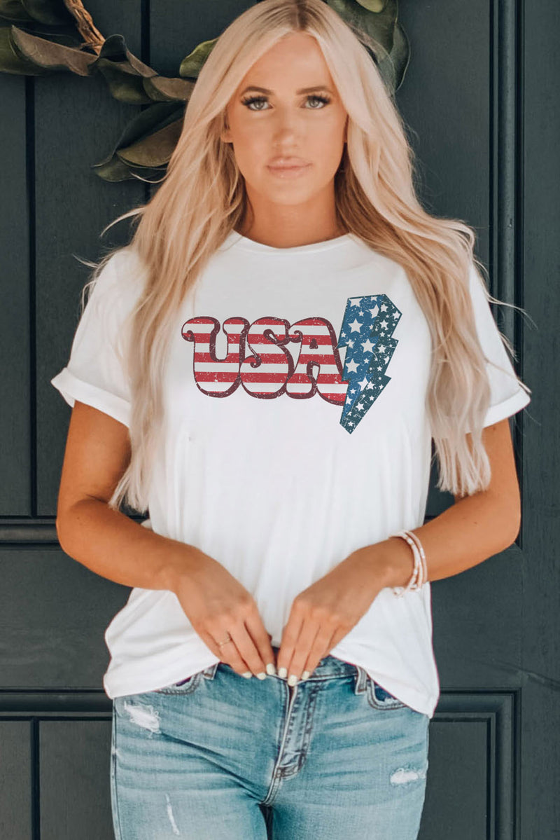 USA Lightning Graphic Tee