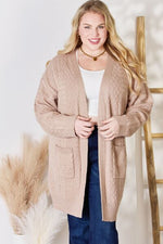 Kenzie Cable-Knit Pocketed Cardigan