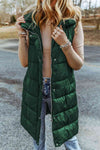 Stormi Longline Hooded Sleeveless Puffer Vest