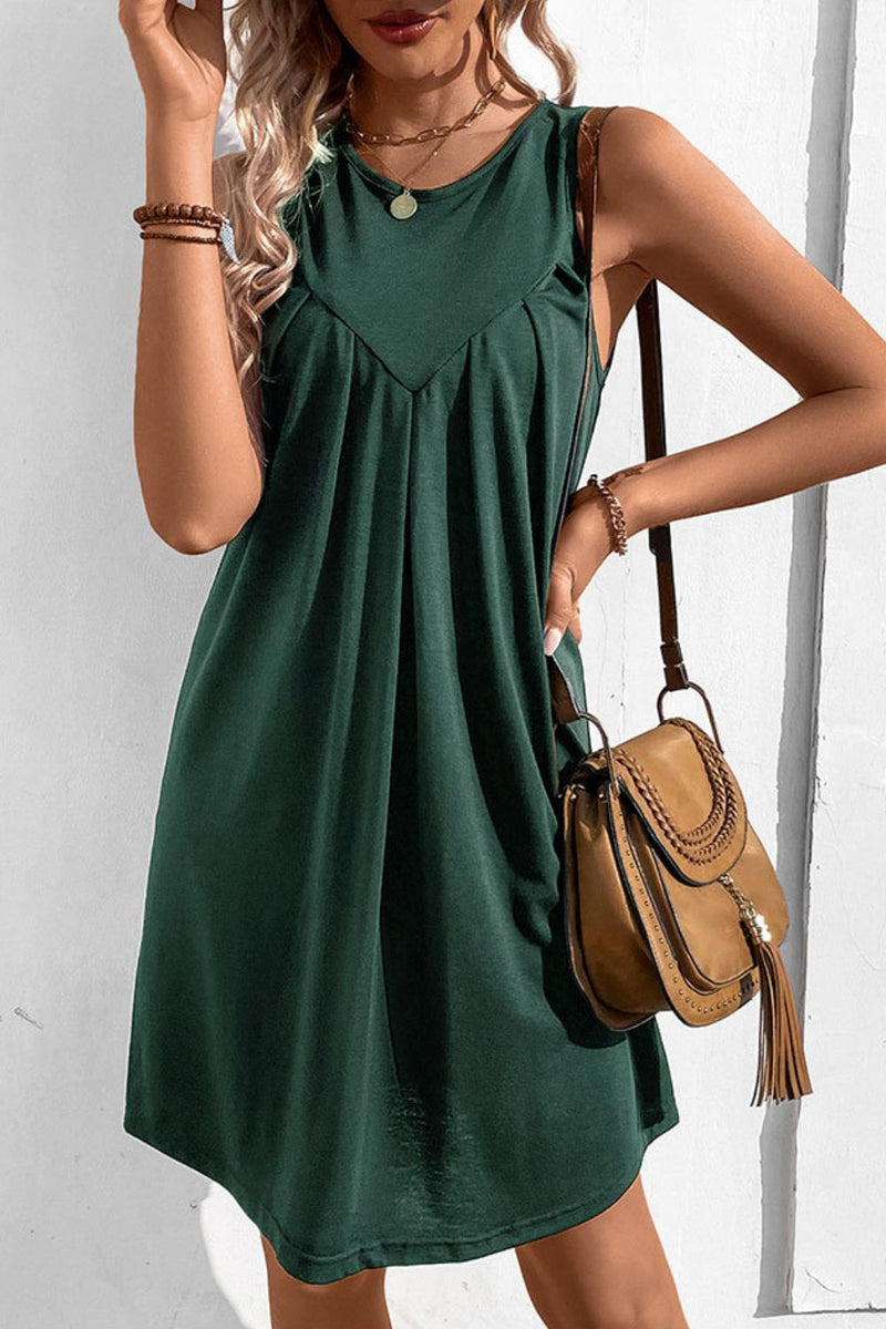 Marissa Round Neck Sleeveless Mini Dress