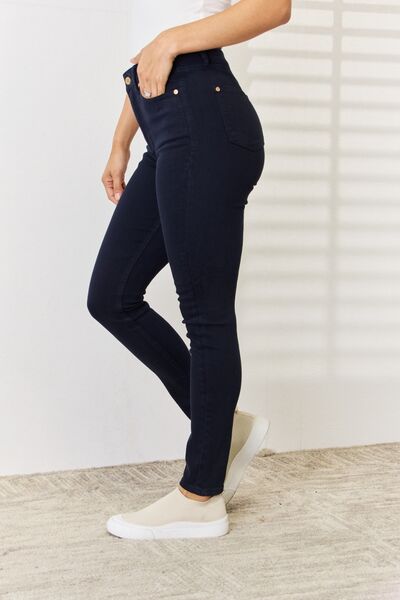 Francesca Garment Dyed Tummy Control Skinny Judy Blue Jeans