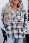 Reese Plaid Buttoned Hoodie