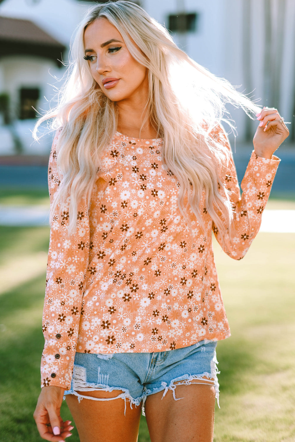 Seraphina Floral Print Long Sleeve Tee