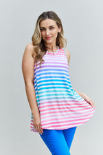 Love Yourself Multicolored Striped Sleeveless Top