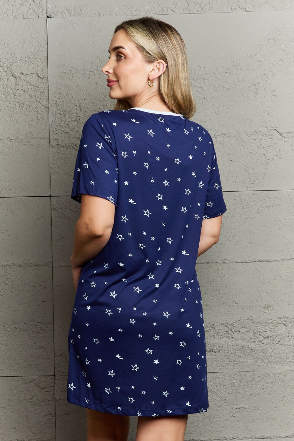 Zoe Button Down Sleepwear Dress