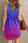 Melanie Printed Button Down Sleeveless Magic Dress