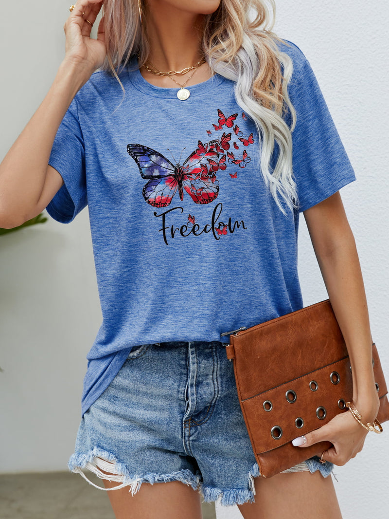 FREEDOM Butterfly Graphic Tee