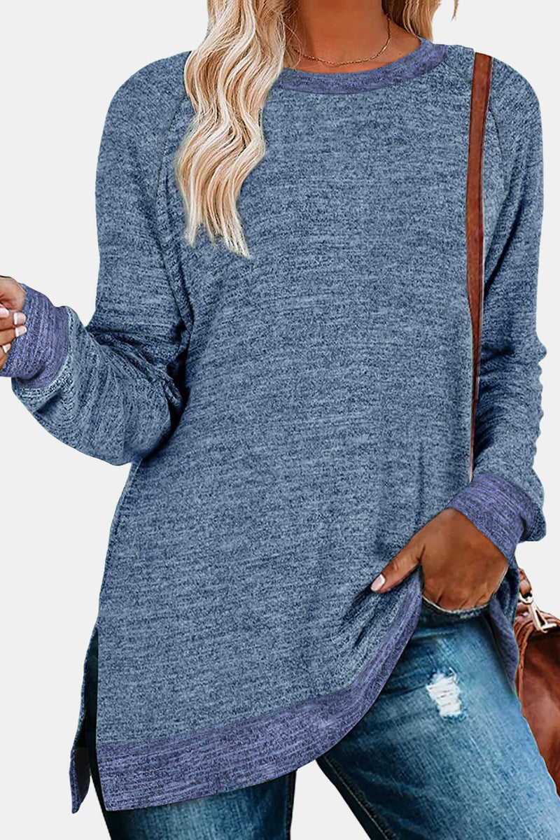 Juliet Long Sleeve Slit T-Shirt