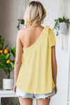 One-Shoulder Tied Blouse