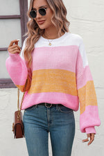 Carissa Color Block Ribbed Sweater