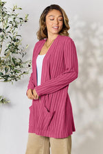 Isabella Ribbed Open Front Cardigan