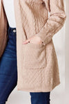 Kenzie Cable-Knit Pocketed Cardigan