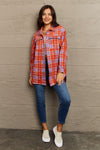 Skylar Plaid Button-Down Long Sleeve Jacket